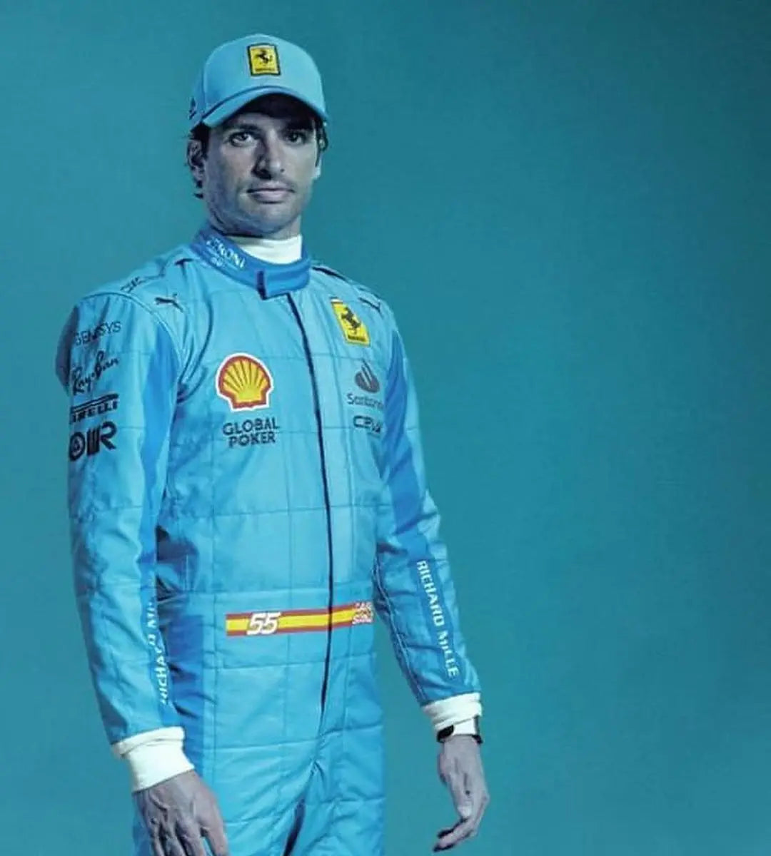 Scuderia Ferrari Carlos Sainz HP Miami GP F1 Race suit 2024 Dashing Racegear